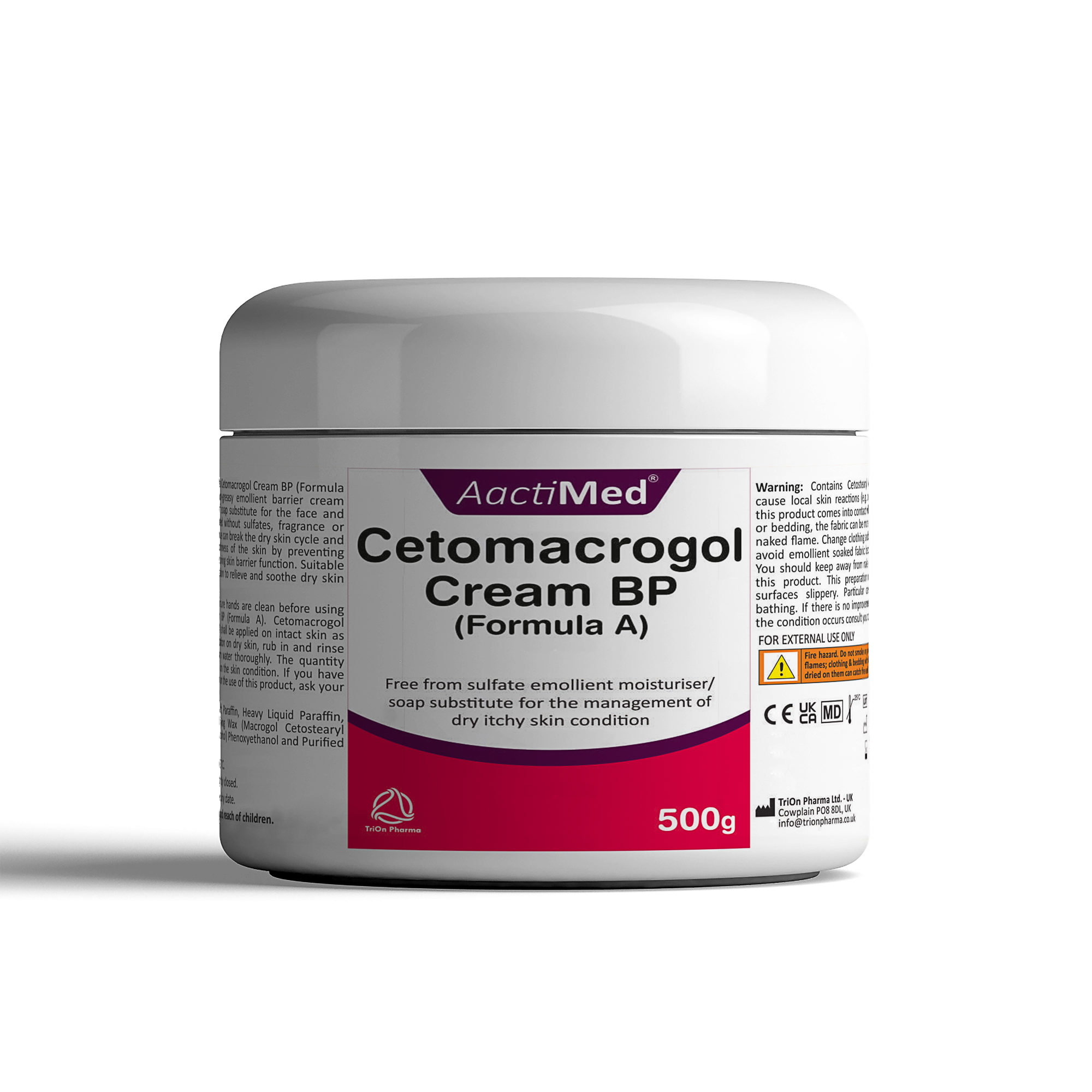 AactiMed Cetomacrogol Cream BP (Formula A)